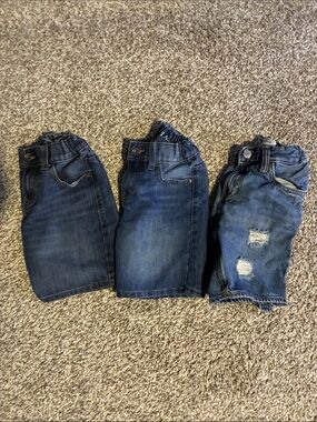 The Children's Place Dark Blue Denim Shorts Trio